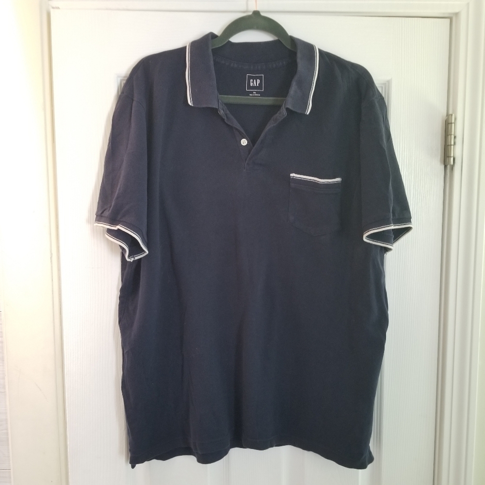 Men’s Gap Navy White Polo Shirt XL